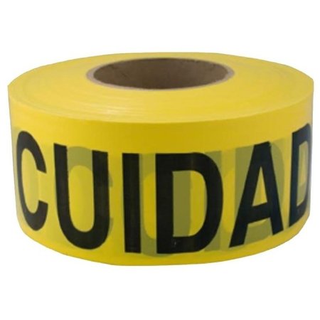 C.H. HANSON Barricade Safety Tape, 1000 ft L, 3 in W, Yellow, Polyethylene 16002